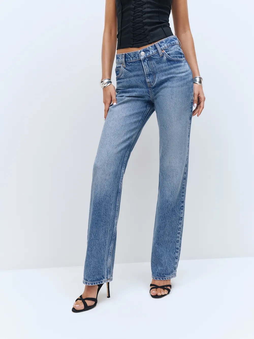 Reformation Low Rise Straight Jeans - Picture 2 of 9